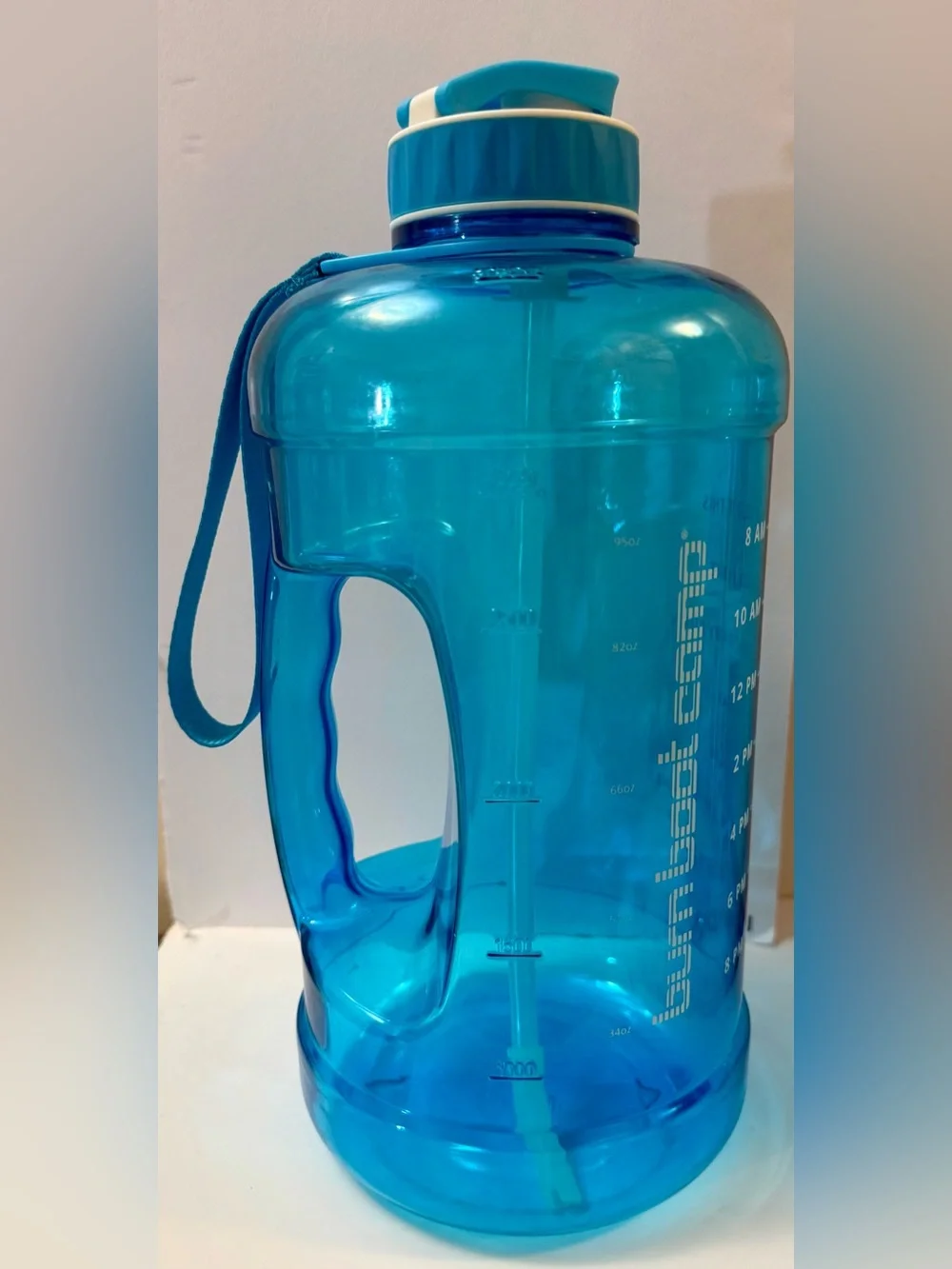 Buen Boot Camp Large Motivational Water Bottle - Bright Blue capacity 3780 ML